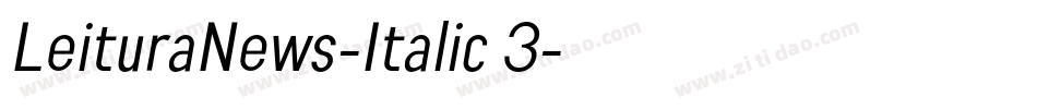 LeituraNews-Italic 3字体转换
